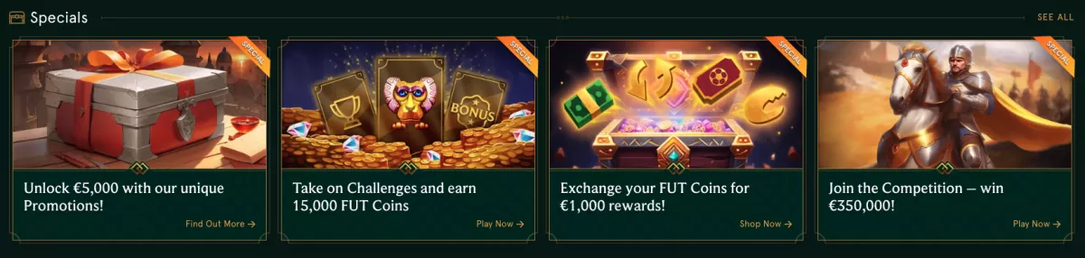Casinia Bonuses